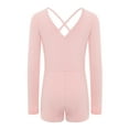 thumbnail image 4 of Haitryli Kids Girls Gymnastics Leotard Long Sleeve Ballet Dance Bodysuit Biketard Tumbling Unitard with Shorts Pink 12, 4 of 6