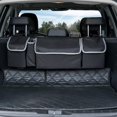 thumbnail image 1 of Organizador de maletero de coche, organizador colgante para asiento trasero con 4 bolsas de almacenamiento grandes, asiento de coche para SUV, maletero, experto en ahorro de espacio, 1 of 5