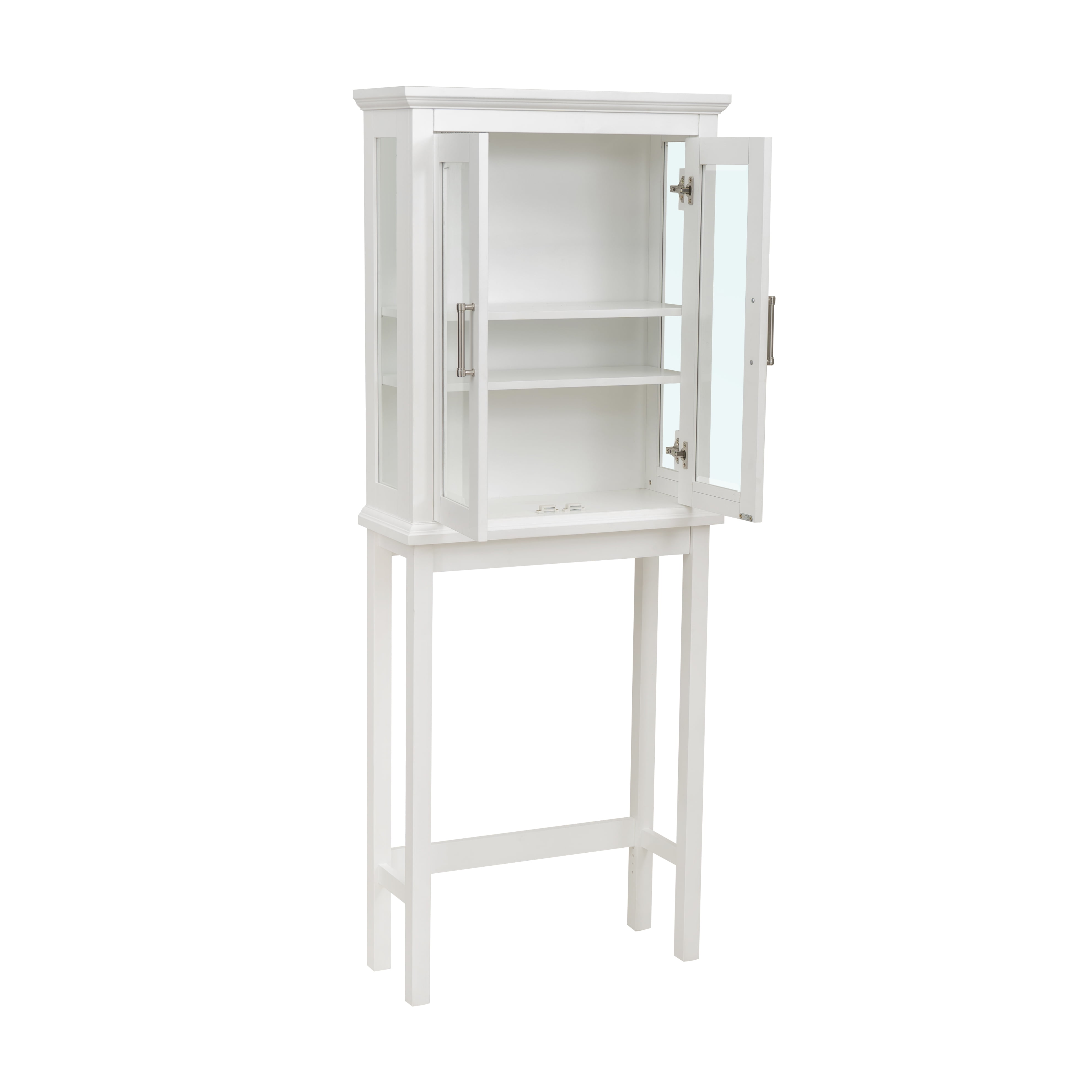 Linon Serenity Over the Toilet Bathroom Space Saver, White