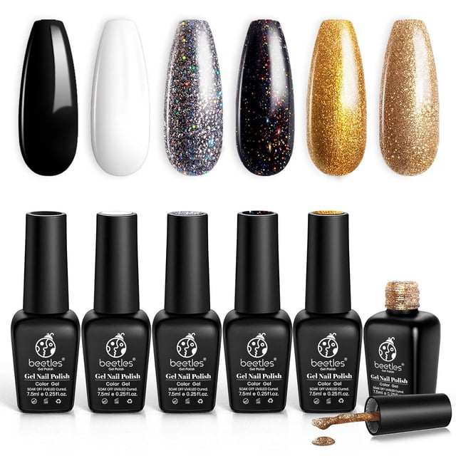 Set de esmaltes de uñas en gel Beetles Champagne Toast, 6 colores, 7,5 ml