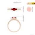 thumbnail image 5 of ANGARA Natural Aeon Vintage Style Square Ruby Three Stone Engagement Ring with Milgrain in 14K Rose Gold for Women (Size-3.5mm) | July Birthstone Jewelry for Her, 5 of 10