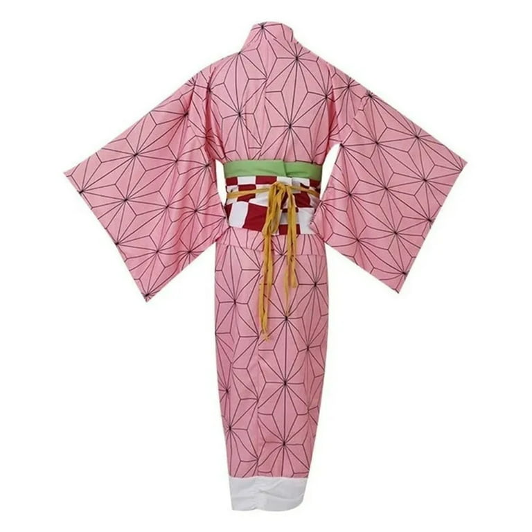 Anime Demon Slayer Tanjiro Yadouko Halloween Cosplay Costume Enfants  Garçons Filles Déguisement Kimono Tenue Cadeaux