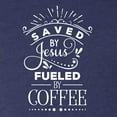 thumbnail image 5 of Wild Bobby Saved By Jesus Fueled By Coffee Inspirational/Christian Men Premium Tri Blend Tee, Vintage Navy, Medium, 5 of 5