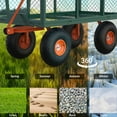 thumbnail image 4 of Chariot de Jardin en Acier Robuste, Chariot de Jardin sur Roues, Chariots Utilitaires de Cour en Métal pour l'Extérieur avec Poignée Ajustable et Côtés Amovibles (Se Convertit en Plate-Bande), 4 of 7