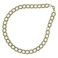 thumbnail image 6 of Thick Gold Tone Double Curb Chain Necklace Classic Womens Adult Female, 6 of 11