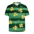 thumbnail image 4 of biudgviw Golf Shirts for Men St Patrick's Day Print Short Sleeve Tops Moisture Wicking Button Lapel Workout Summer Tees, 4 of 5