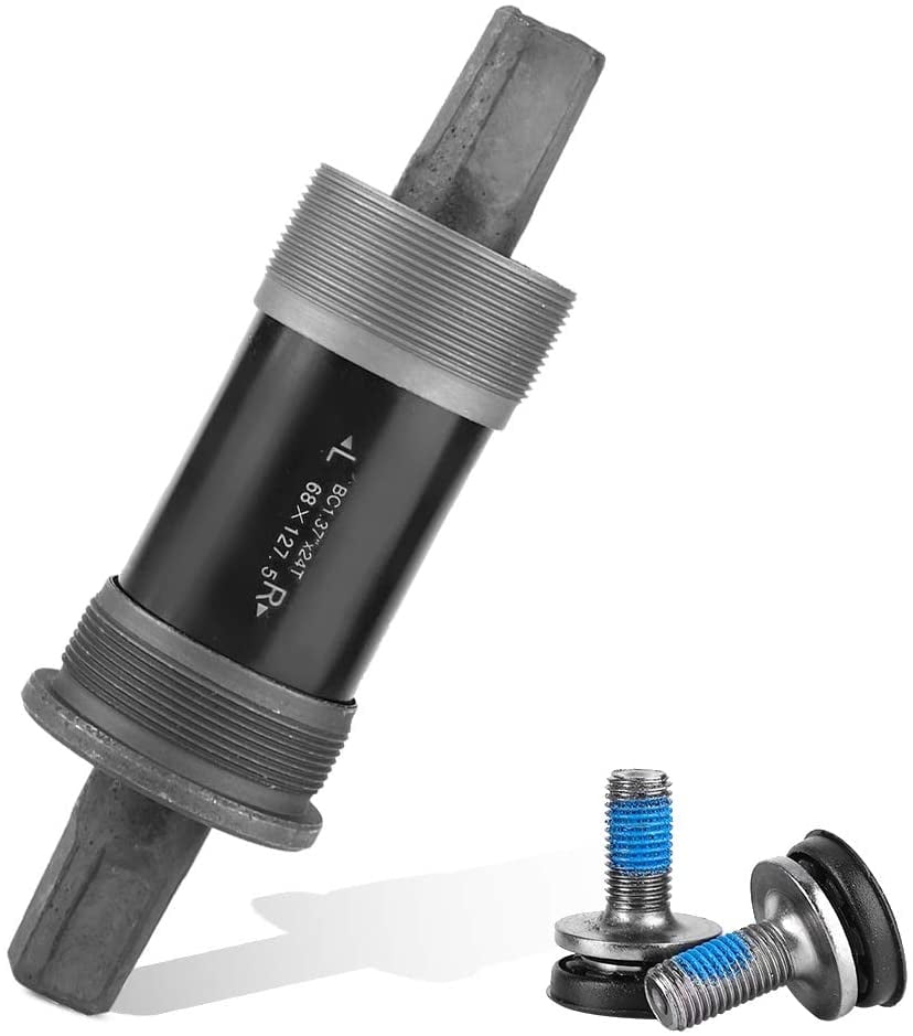 Bike Bottom Bracket - Square Hole Crank Axle Set For 68mm Frame, 5 Sizes (118mm To 127.5mm) With Screws, Mountain Bike Upgrade