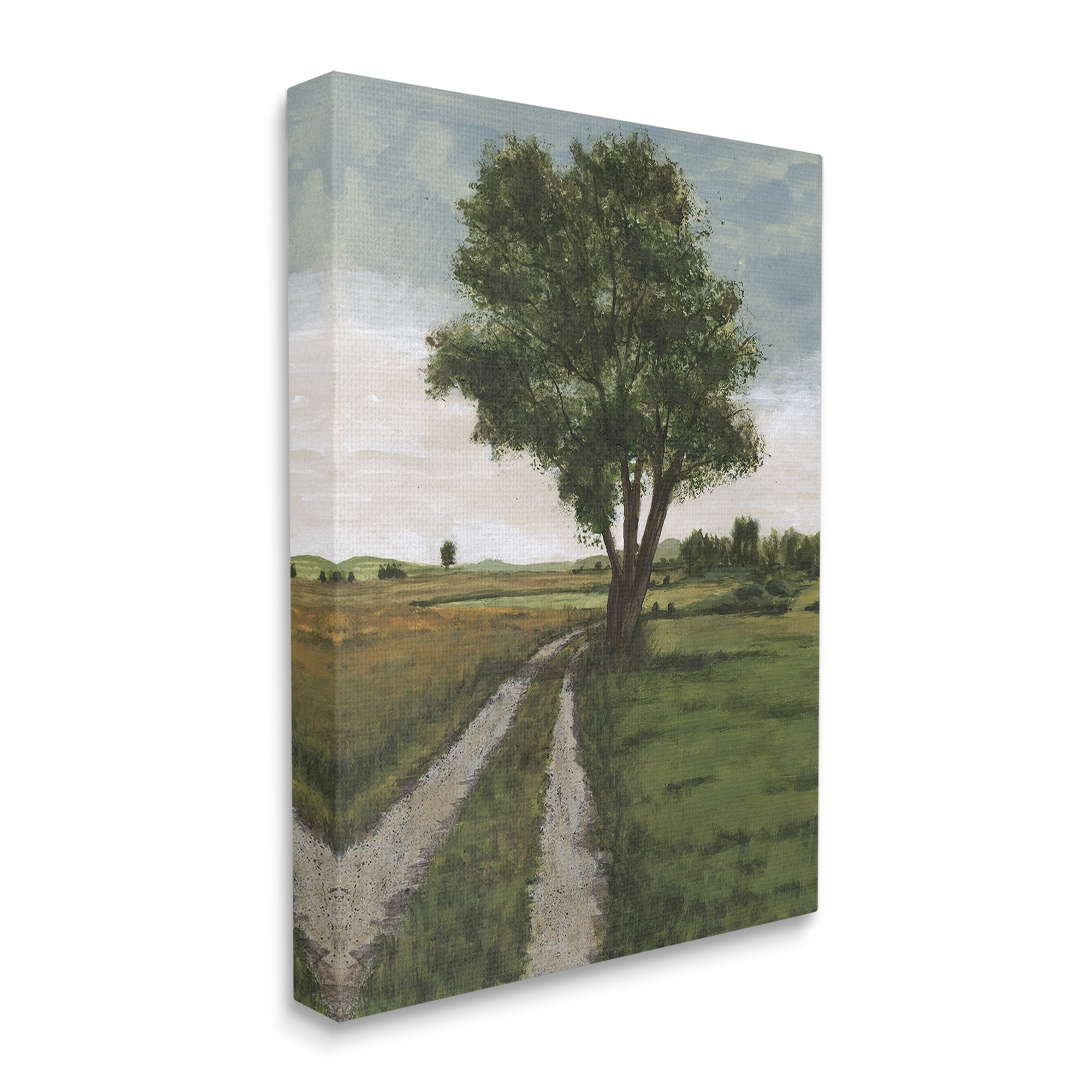 Stupell Industries Traditional Country Road Landscape Painting Gallery Wrapped Canvas Art Print Wall Art, 36 x 48