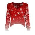 thumbnail image 4 of Chandails d'Automne Grande Taille pour Femmes Chandails de Noël pour Femmes 2025 Col Rond Vacances d'Hiver Mignons Pulls Rouges G, 4 of 7
