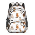 thumbnail image 2 of Multicolor Cat White Pattern Backpack for School, Cute School Bag with Adjustable Shoulder Straps and Padded Back, 16.9"x12.6"x5.9", 2 of 5