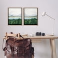 thumbnail image 3 of Stupell Industries View Over Mountain Trees Landscape & Nature Painting Brown Floater Framed Canvas Art Print Wall Art, 17 x 21, Set of 2, 3 of 10