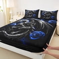 thumbnail image 3 of Castle Fairy Teenagers Gothic Dragon Bed Sheets,Abstract Blue Rose King Sheets, 3 of 7