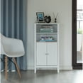 thumbnail image 3 of White Bathroom Storage Cabinet with 2 Doors and 2 Open Shelves for Bedroom, Bathroom, and Vanity, 3 of 6