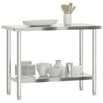 thumbnail image 2 of vidaXL Kitchen Work Table 110x55x85 cm Stainless Steel, 2 of 5