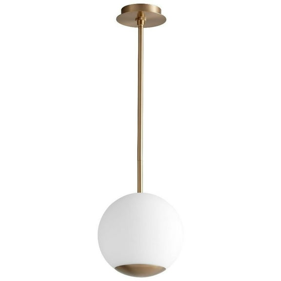 10 inch 11W 1 Led Pendant-Aged Brass Finish Bailey Street Home 766-Bel-4236181