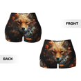 thumbnail image 6 of Yiaed Floral Fox Print Women's Athletic Shorts Running Shorts Sporty Short High Waisted Elastic Workout Shorts for Yoga Gym Running & Sports -XX-Large, 6 of 7