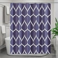 thumbnail image 1 of Athenstics Purple Geometric Shower Curtain, Waterproof Design and Polyester, Quick-Drying, Weighted Hem, Purple Fabric Shower Curtains Set for Bathroom W 72 x H 72, Durable and Washable with 12 Hooks, 1 of 6