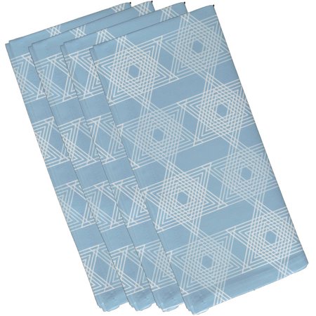 Simply Daisy 19  x 19  Star Light Geometric Print Napkins  Set of 4