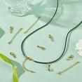 thumbnail image 5 of 30 Sets Leather Cord End Clasps Connectors wit Extender Chains Golden Fold Over Cord Ends with Lobster Claw Clasps Extension Tails with Drop Charms for DIY Choker Necklaces Making for making, 5 of 5