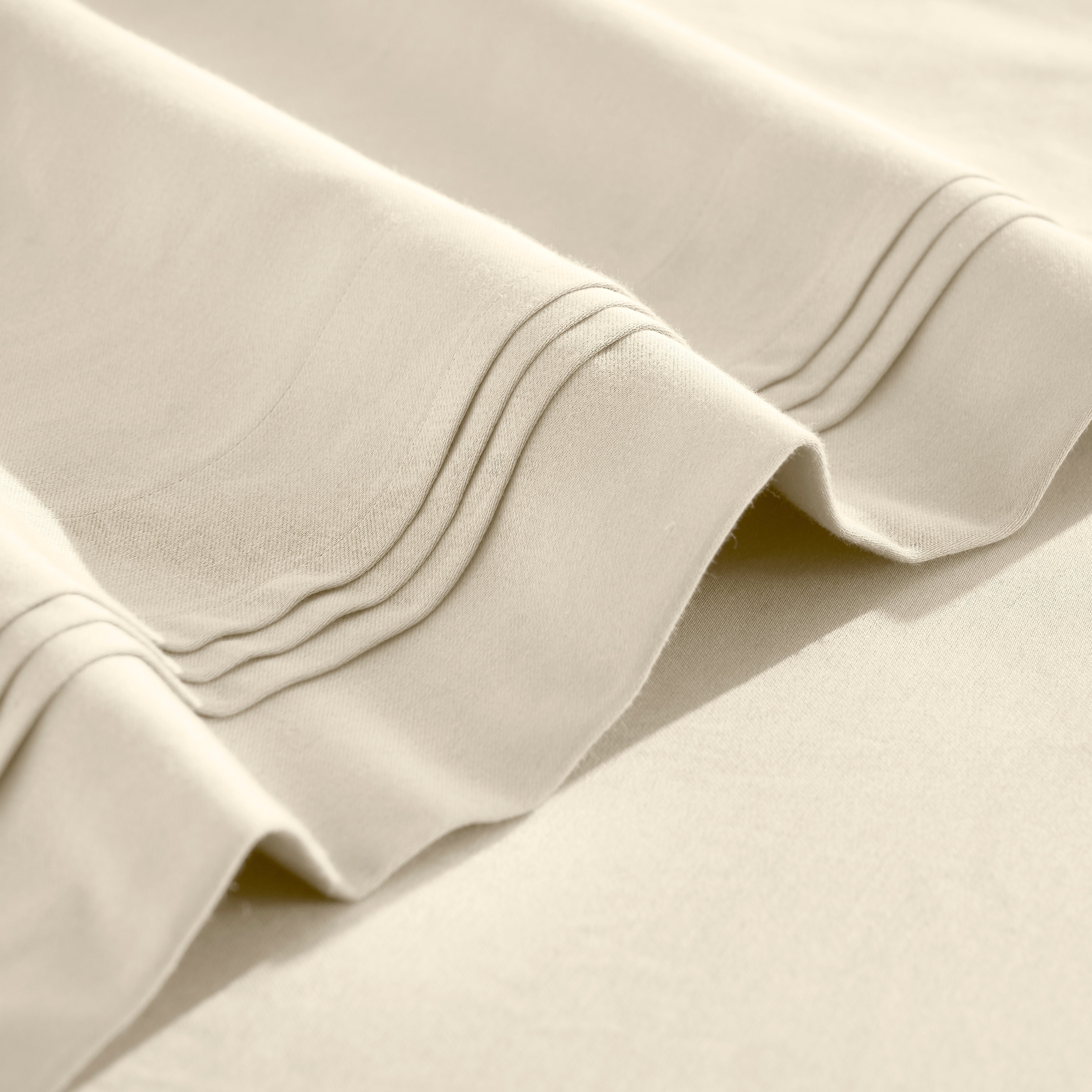 Superior 650 TC Egyptian Cotton Sheet Set, Extra Deep Pocket - 20 Inch, King Size, Ivory