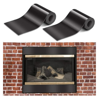 Magnetic Fireplace Blanket For Heat Loss, Black Indoor Fireplace