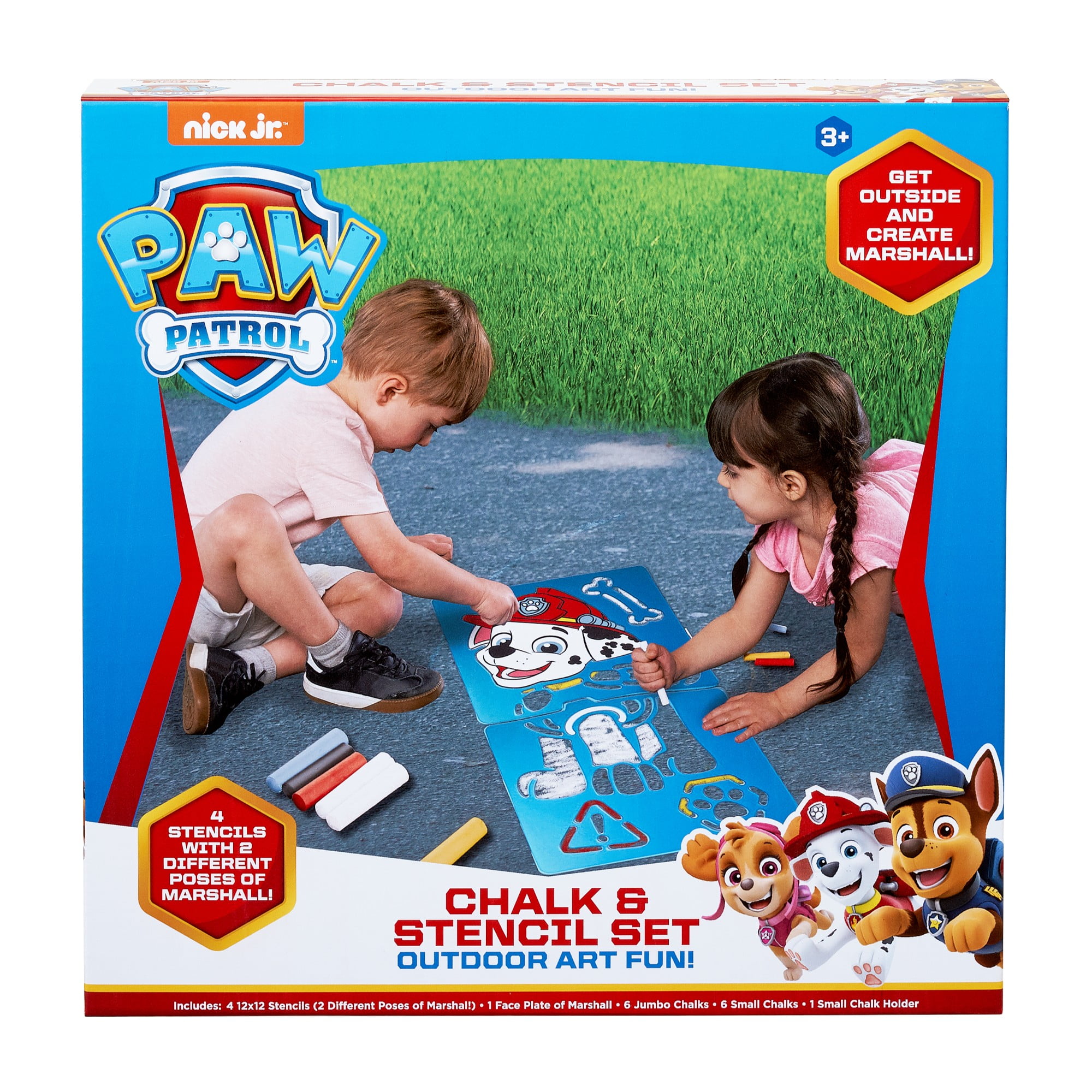 Little Kids - Paw Patrol Chalk and Stencil Set