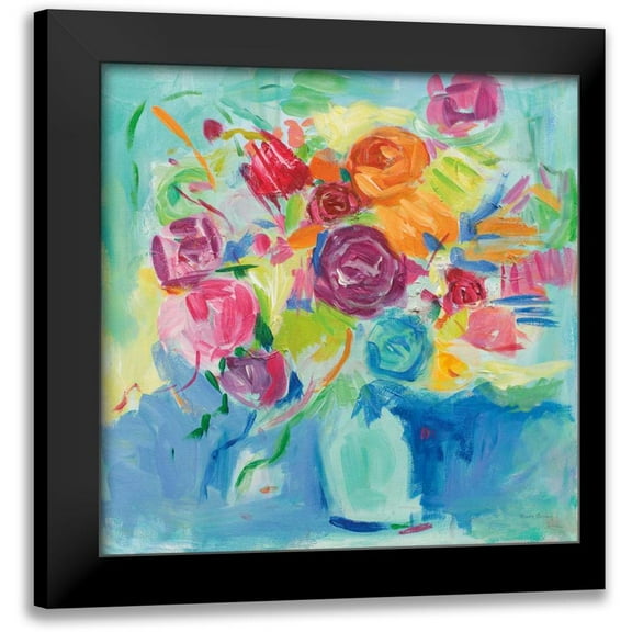 Zaman, Farida 12x12 Black Modern Framed Museum Art Print Titled - Matisse Florals