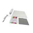 thumbnail image 4 of Tablero de mensajes acrílico con soporte, tablero de notas LED para escritorio, tablero de borrado portátil, incluye marcadores para la M, 4 of 8