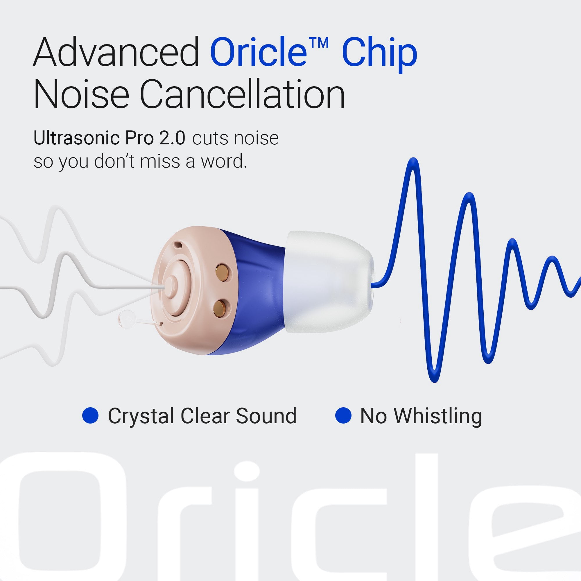 Oricle 2.0 Hearing Aids for Seniors with Advanced Noise Cancellation - Easy Volume Control with Portable Charging Case