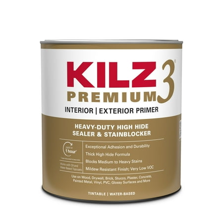 KILZ 3 Premium Interior/Exterior Multi-purpose Water-based Wall and Ceiling Primer ( 1-quart )