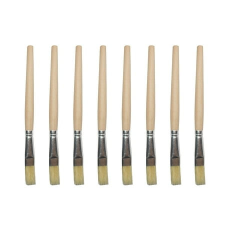 

12pcs Bristle Brush Wooden Handle Oil Painting Brush Baking Tool Cleaning Brush Biscuit Brush for BBQ