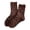 Brown, variant on Uvwlwu Women Crew Socks Leopard Print Soft Breathable Stretchy Mid Calf Novelty Socks for Daily Casual Street Matching Outfits,One Size
