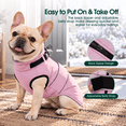 thumbnail image 4 of Kuoser Dog Winter Waterproof & Windproof Coat, Reflective Fleece Vest with Adjustable Buckle & Leash Hole for Small Dogs, Pink, M, 4 of 8