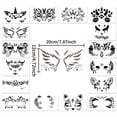16 Pieces Face Paint Stencils, Reusable Body Painting Stencils Makeup