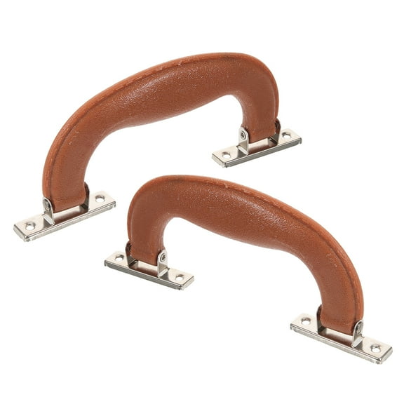 WHAMVOX 2pcs Plastic Suitcase Handle with Zinc Alloy Base for Vintage Travel Cases Luggage Pull Handle Assembly Trunk Repair Part