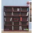 thumbnail image 5 of Concepts in Wood 15 Shelf Triple Wide Wood Bookcase, 72 inch Tall - Cherry Finish, 5 of 5
