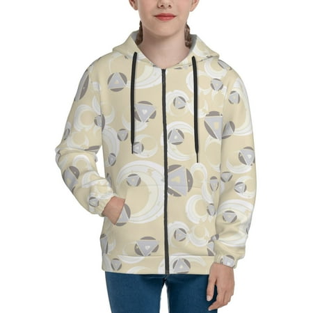 

Hoodies for Teen Girls Boys triangles circles pattern Long Sleeve Youth Kids Essentials Zip Up Hoodie Lghtweight Fashion Hoodies & Sweatshirts Jacket Fall Winter Outfits Tops
