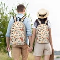 thumbnail image 5 of Honeii Autumn Forest Animals Print Canvas College Laptop Backpack, Durable Rucksack Travel Notebook Bag School Backpack Book Bag for Men Women-Small, 5 of 7