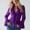 Purple, variant on Women Ruffle Tie Front Cardigan Sweater Long Bell Sleeve Cropped Knit Sweater Top Purple M