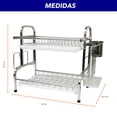 thumbnail image 3 of Estante Para Secar Platos Con Escurridor RD ROYAL COOK De 2 Niveles 42 cm, 3 of 9