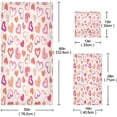 thumbnail image 2 of Coolnut 3 PCS Towel Valentine's Day Mother's Day Red Hearte Love Cotton Bath Towel Set (1 Bath Towel, 1 Hand Towel, 1 Washcloth) for Bathroom, Super Soft and Quick Dry Towels, 2 of 6
