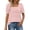 Pink, variant on hotojiny Cute Tops for Women Casual Boho Short Sleeve Striped Blouse Square Collar Loose Fit Beach Travel Outfits