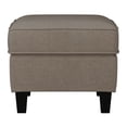 thumbnail image 4 of CorLiving Georgia Linen-Like Polyester Upholstered Square Ottoman with Wood Legs, Taupe, 4 of 5