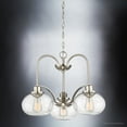 thumbnail image 4 of Luxury Utilitarian Indoor Chandelier, 16.50''H x 22.00''W, with Coastal Style Elements, Nautical Design, Brushed Nickel Finish and Clear Seeded Glass, UQL3350, 4 of 7