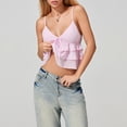 thumbnail image 5 of Lixiuxyad Women's Tanks Top Women's Solid Color Sleeveless Tank Tops Casual Summer Beachwear Stretchy Comfortable Camisole For Travel,Pink, 5 of 6
