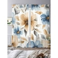 thumbnail image 3 of Blue Brown Spring Floral Sheer Curtains 84 Inch Length 2 Panels Set for Living Room/Bedroom, Summer Botanical Rustic Semi Curtain Sheers Drapes Rod Pocket Curtains Window Treatment Set 52''x84''x2, 3 of 7