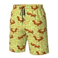 thumbnail image 5 of Naloa Floral Squirrel Men's Beach Shorts, Surfing shorts, Swim trunks, Quick Dry Swim Trunks for Surfing Beach Fun - X-Large, 5 of 9