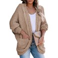 thumbnail image 1 of Women Open Front Long Sleeve Chunky Knit Cardigan Sweaters Outwear with Pockets, 1 of 5