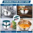 thumbnail image 3 of Walchoice Mixing Bowls with Lid Set of 4, Stainless Steel Nesting Metal Bowls for Kitchen Storage, Ideal for Preparing Cooking Serving Freezing, Size 0.7 & 1.2 & 2 & 2.5 QT - Blue, 3 of 7