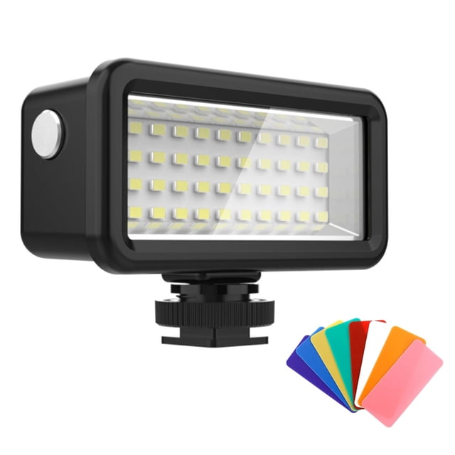 Lámpara de fotografía PULUZ PU631B Luz de relleno a prueba de agua Luz de buceo LED 6000K-6500K Temperatura de color IPX8 Bajo el agua 40M Batería incorporada con 8 filtros de color para fotografía su PULUZ Lámpara de fotografía